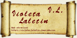 Violeta Laletin vizit kartica